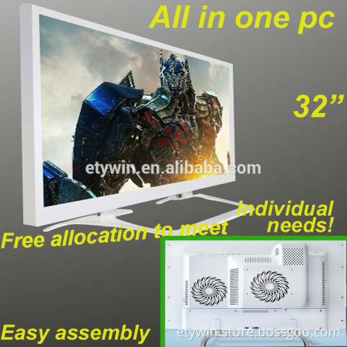 gaming all in one pc 32"LED monitor w/o computer parts all-in-one pc desktop computer